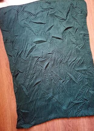 Красивый длинный широкий шарф h&m красивого изумрудного цвета3 фото