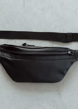 Поясная сумка из экокожи staff black leather