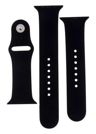 Ремінець для apple watch band silicone two-piece 42/44/45 mm колір 18, black