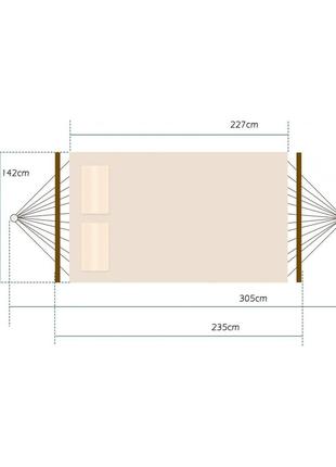 Подвесной гамак 2 местный с подушками 305*1422 фото