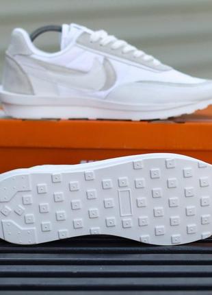 Мужские кроссовки nike ld waffle sacai white 45-463 фото