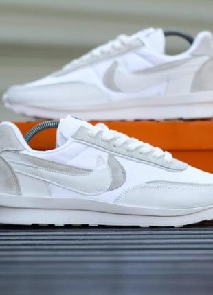 Мужские кроссовки nike ld waffle sacai white 45-466 фото