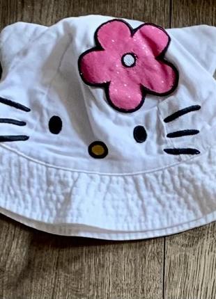 Замечательная хлопковая панама с ушками hello kitty 🐱 с ушками h&m (швеция)