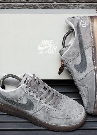 Чоловічі кросівки nike air force 1 low luxury suede grey 41-43-444 фото