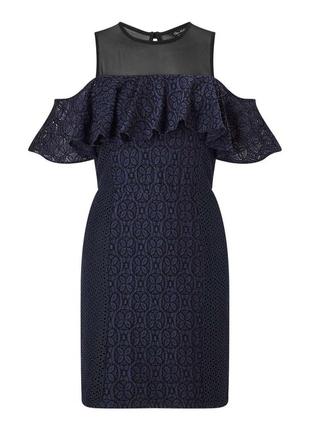 Шикарне мереживне плаття з відкритими плечима miss selfridge/ мереживна сукня6 фото