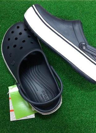 Крокс крокбенд клог платформа сині crocs crocband platform navy clog3 фото