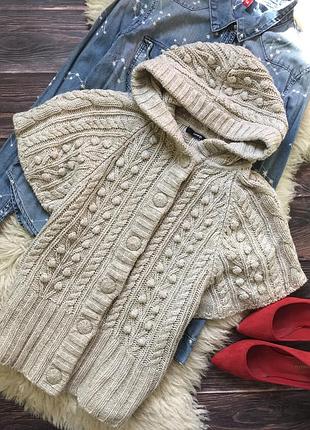 George светр беж велика в'язка з капюшоном жилет