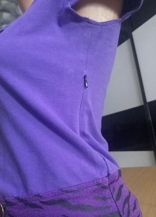 Фиолетовое мини платье ,короткий рукав4 фото