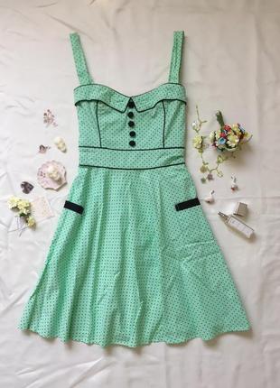 Hell bunny, новое платье в стиле 50-х, хлопок, размер л1 фото