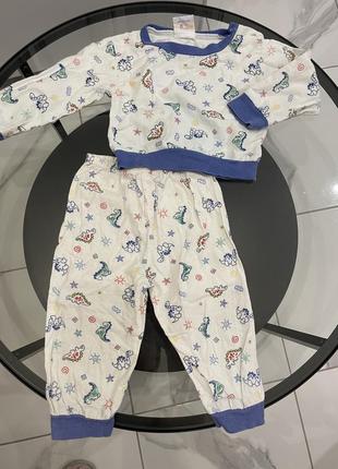 Пижама для мальчика хлопок 18 м одежда детская