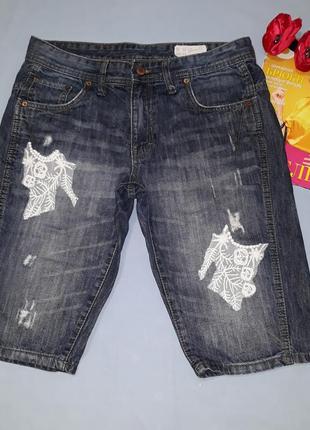 Шорты женские джинсовые не стрейч размер 46 / 12 летние тонкие1 фото