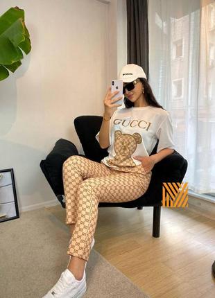 Есть наложка💜lux качество💜женский летний спортивный костюм от "g u c c c c i "❤️ футболка+штани