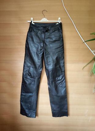 Черные кожаные брюки / штаны / натуральная кожа1 фото