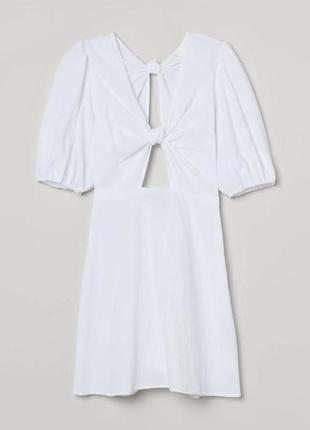 Летнее белое платье с вырезом от h&amp;m6 фото