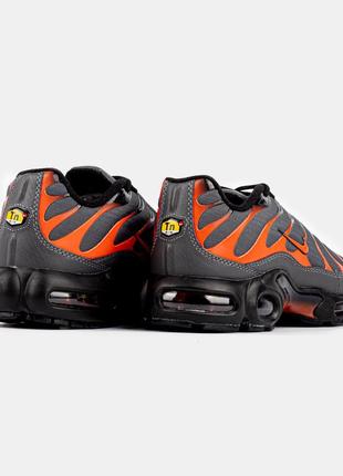 Мужские кроссовки nike air max tn plus grey orange4 фото