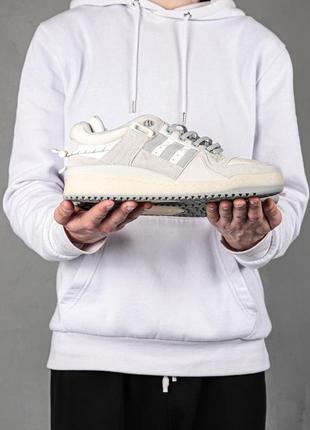 Кросівки жіночі/ чоловічі bad bunny x adidas forum buckle low 'white'4 фото