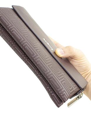 ☛чоловіче портмоне baellerry nd1921 brown стильний гаманець для грошей і документів модний аксесуар для чоловіків "lv"5 фото