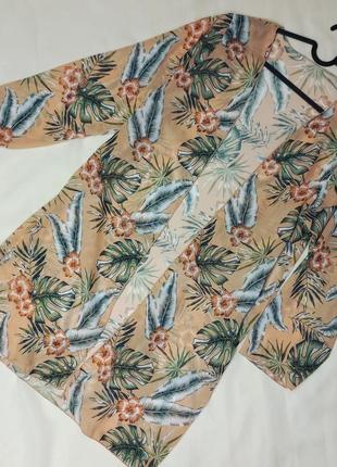 Красивая шифоновая накидка на купалик или ночнушку, размер xl