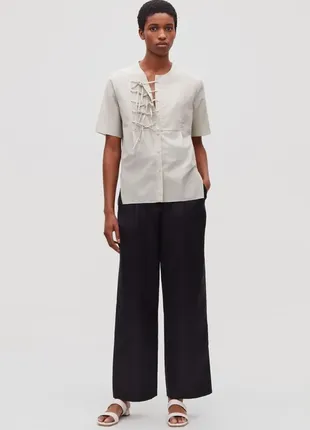 Шовк-котон люкс бренд суперякість натуральна розкішна блузка cos2 фото