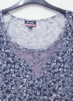 Тончайшая блуза, 50-52, нежный стрейчевый трикотаж из хлопка, arista3 фото