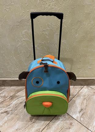 Детский дорожный чемодан на колесиках skip hop песик luggage для мальчика и девочки детской колеса оригинал1 фото