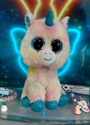 М'яка іграшка ty beanie boo's 6 єдиноріг blitz 15см б/в