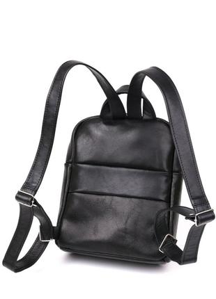 Женский рюкзак черный кожаный7 фото