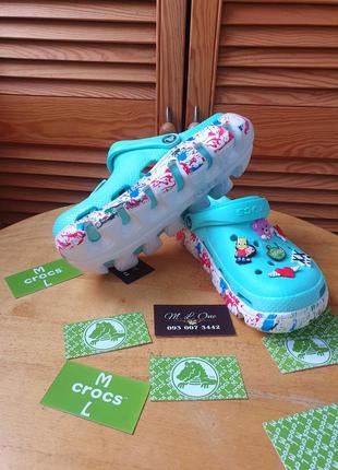Crocs duet sport clog бірюзові  neo mint - оновлена ​​версія6 фото