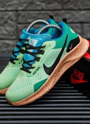 Мужские кроссовки nike zoom pegasus trail 3 green blue beige 41-42-43-44