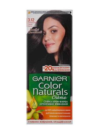 Фарба для волосся color naturals перламутровий темний каштан 3.12 110 мл тм gar  "gr"1 фото