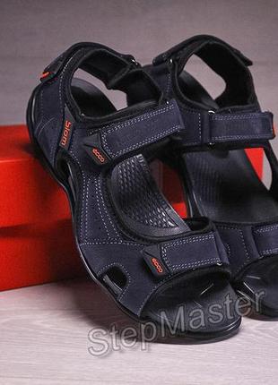 Спортивные кожаные мужские сандалии biom denim2 фото