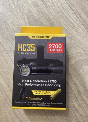 Ліхтар налобний nitecore hc35