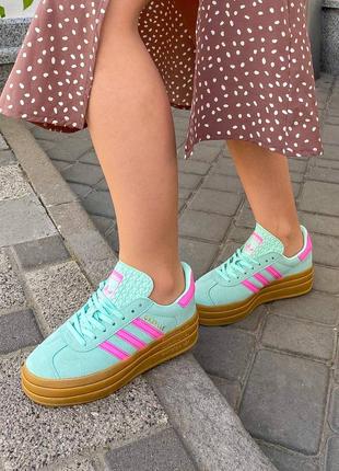 Кросівки жіночі adidas gazelle bold pulse platform mint