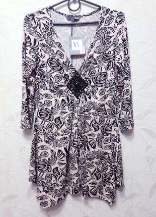 Шикарная блуза, 44-46-48, тонкий, нежный стрейчевый трикотаж из натуральной вискозы и эластана,