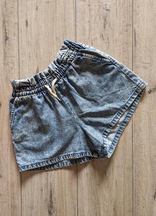Короткие джинсовые шорты пояс на резинке б/у pageone young 10-12 лет 146-152 см
