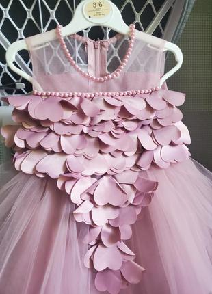 Детское нарядное пышное платье розовое глициния для девочки праздничное красивое на 6 месяцев 9м 12 год рочек на день рождения3 фото
