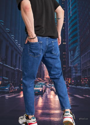Мужские топовые трендовые джинсы классические на каждый день брюки штаны премиум качество топ продажи черные синие для мужчин mom молодежные5 фото