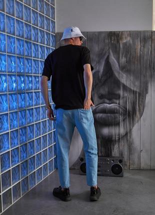 Мужские топовые трендовые джинсы классические на каждый день брюки штаны премиум качество топ продажи черные синие для мужчин mom молодежные мом9 фото