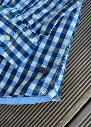 Мужская рубашка в клетку на пуговицах blue scotch&soda m