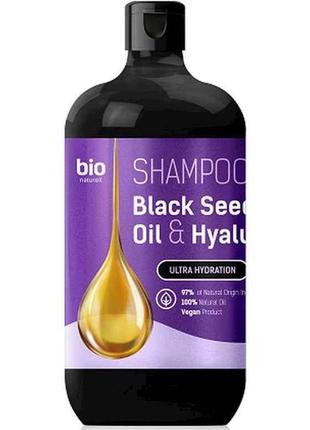 Шампунь 946мл black seed oil hyaluronic acid для жінок і чоловіків тм bio naturell "gr"