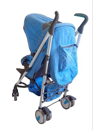 Коляска-трость quatro evo голубая