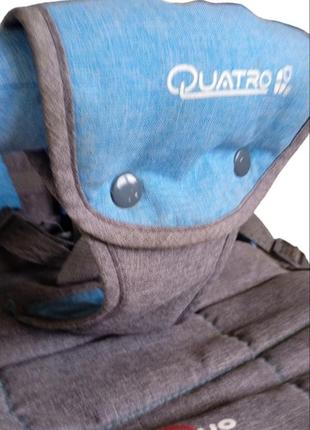 Коляска-трость quatro evo голубая