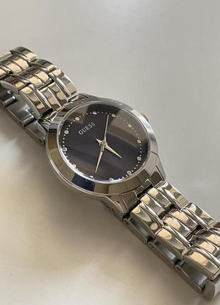 Guess 30 мм часы женские серебристый серебряный черный стальной гесс1 фото