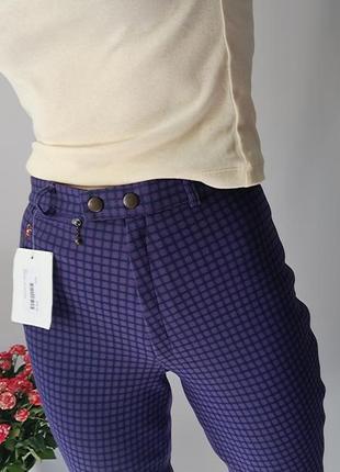 Стильные брюки фиолетовые5 фото
