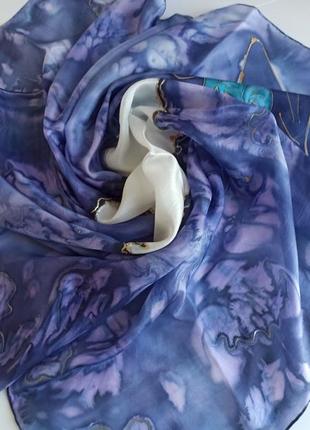 Шелковый платок handmade"тайница женщины",86*895 фото
