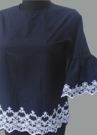 Блуза жіноча бавовняна з мереживом