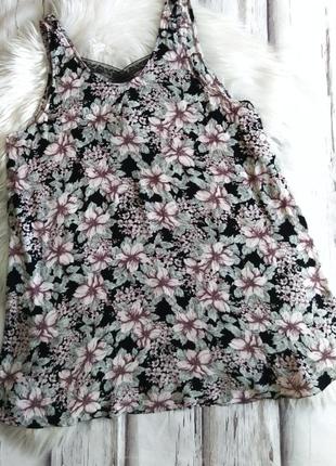Вискозная летняя блузка с цветочным принтом1 фото