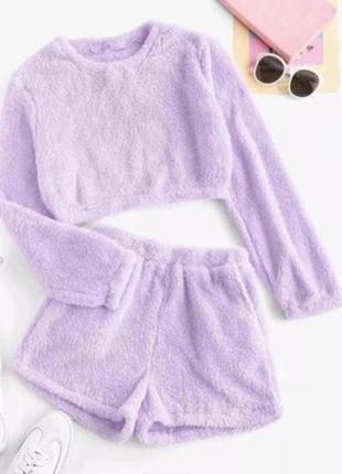 Пижама женская плюшевая shein