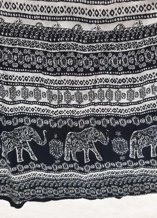 Вискозная юбка ярусная cotton traders, размер 148 фото