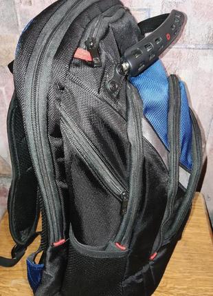 Оригинальный, городской рюкзак wenger ibex 17", bkack/blue, (600638)4 фото